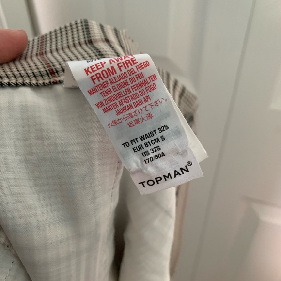 Top Man Plaid Straight Leg Dress Pants (unisex) - Picture 12 of 12